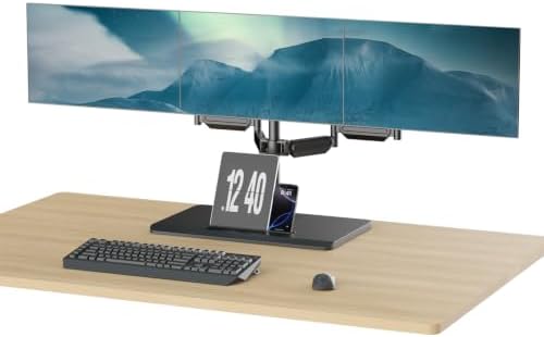 suptek Triple Monitor Mount Gas Spring Monitor Arm Desk Stand with Base by suptek