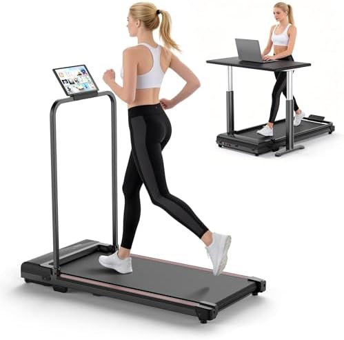 Walking Pad Treadmill for Home with Handle Bar Foldable Under Desk Terluxra by Unknown