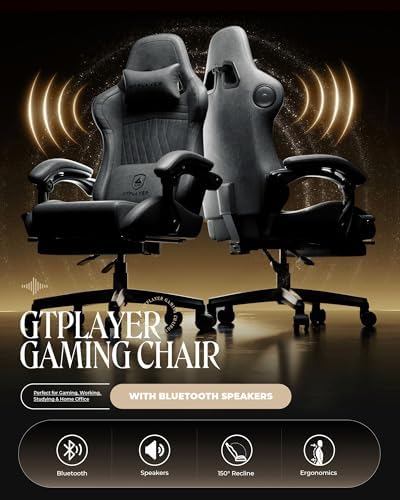 GTPLAYER Gaming Chair, Comfort Computer Office Chair for Adults, Grey - Image 4