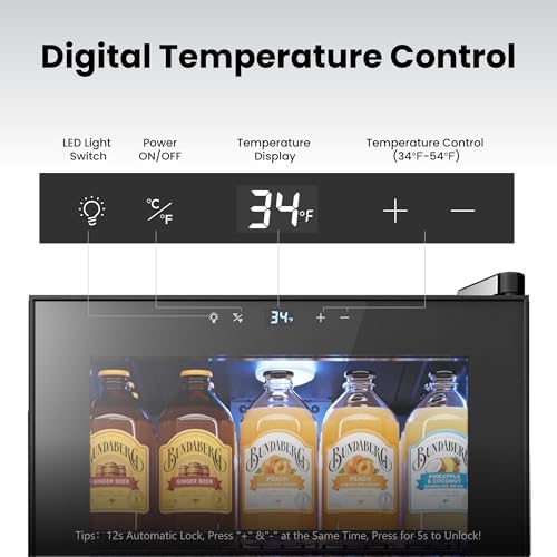 Yeego Beverage Refrigerator Drink Cooler, 105 Cans Mini Fridge - Image 3