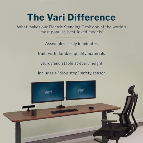 Vari Classic Electric Standing Desk – 72x30 – Walnut/Slate - Image 6