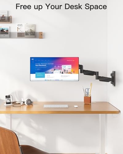 Extra Long Arm Monitor Wall Mount for Max 32" Single Wall Mount - Image 5