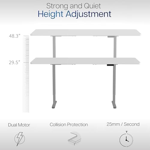 VIVO White 83 x 30 in Standing Desk, DESK-KIT-E2G84-30W - Image 5