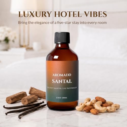 Aromadd Santal Diffuser Oil Inspired by Luxury Hotel Scent, 200 mL - Image 6