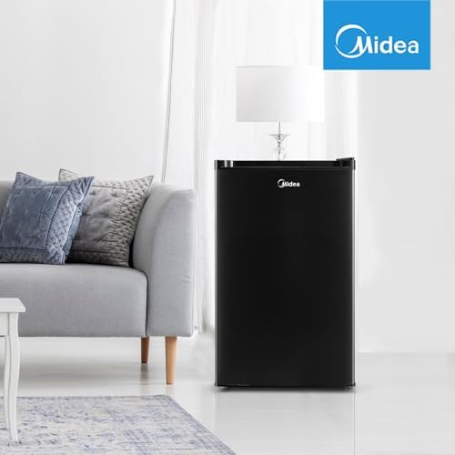 Midea WHS-160RB1 Single Reversible Compact Refrigerator, 4.4 Cubic Feet Fridge, Black - Image 6