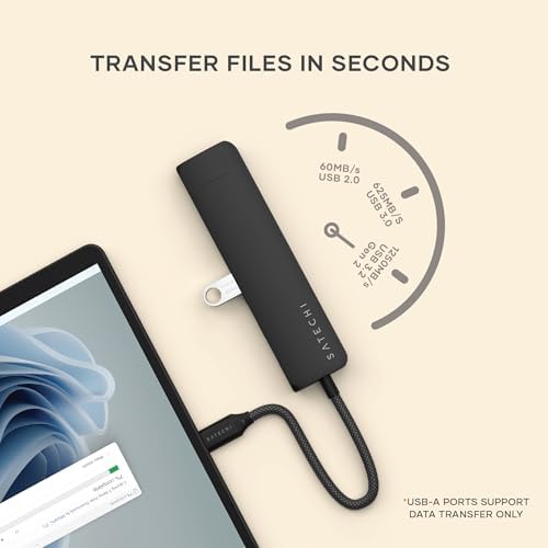 Satechi 7-in-1 USB-C Hub with Ethernet, 4K/60Hz HDMI, Black - Image 5