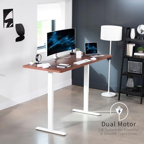 VIVO Dark Walnut 71 x 30 in Standing Desk, DESK-KIT-E2W7D - Image 2