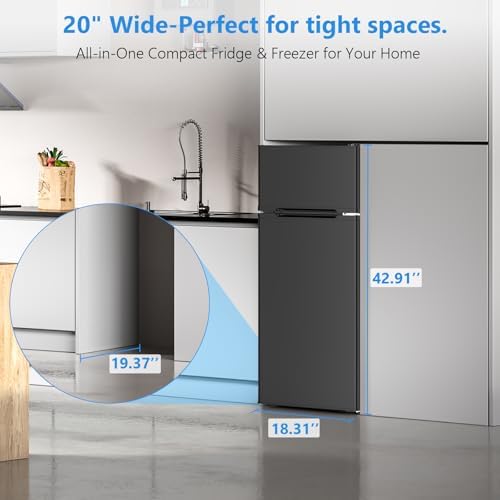 Electactic 4.5 Cu.ft Mini Fridge with Freezer, 2-Door Compact Refrigerator - Image 5