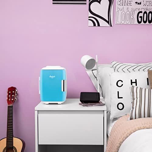 Cooluli Mini Fridge for Bedroom - Car, Office Desk & Dorm Room - Portable 4L/6 Can Electric Plug In Cooler & Warmer for Food, Drinks, Skincare Beauty & Makeup - 12v AC/DC & Exclusive USB Option, Blue - Image 6