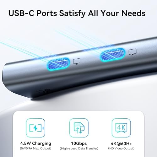 MOKiN USB C Splitter for Dual Monitors 4K@60Hz DP Alt Mode for Laptops - Image 3