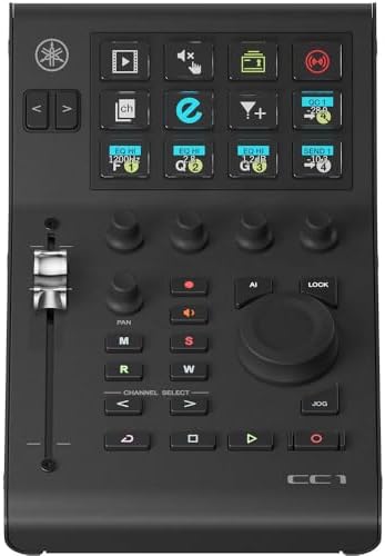 Yamaha CC1 USB Controller for Elgato Stream Deck system and DAWs, 12 Assignmable LCD Keys, Motorized Fader, AI knob, Full transport Section, Foot Controller Input CC1 - Image 2