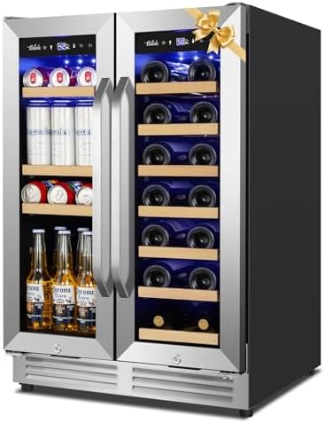24 Inch Upgraded Dual Zone Wine and Beverage Refrigerator Cooler by Velieta-SpecialistinFridge