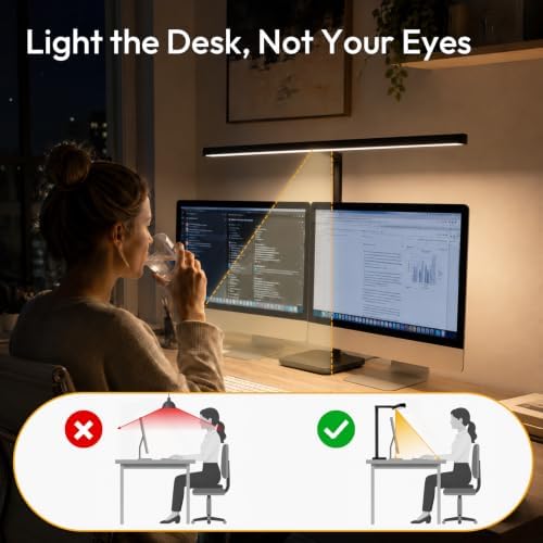 LED Desk Lamp for Home Office,Eye-Caring 18W Touch Desk Light,Black - Image 7