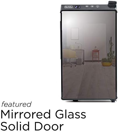 BLACK+DECKER 8-Bottle Thermoelectric Wine Chiller, BD60326, Mirrored Door - Image 2