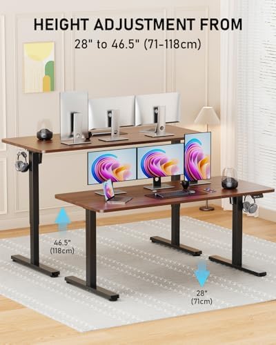 55" Large Electric Standing Desk Adjustable Height for Home Office - Image 4