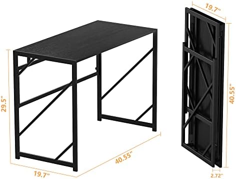 Elephance Folding Desk Writing Computer Desk for Home Office No-Assembly - Image 3