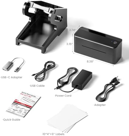 Phomemo 241BT Thermal Label Printer & Holder & 20Pcs Labels - Image 7