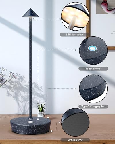 Cordless Table Lamps Rechargeable 6000mAh Battery Operated LED Desk Lamp - Image 6