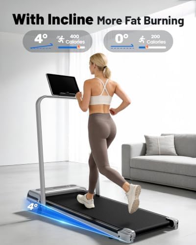 Walking Pad Treadmill for Home, Incline Walking Pad with Handle Bar - Image 3