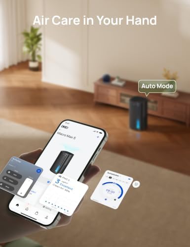 DREO Smart Air Purifier for Home, Washable Pre-Filter, Large Rooms Air Cleaner with Wi-Fi/Voice/Alexa,Smoke,Dust,Pollen,Odor,PM2.5 Monitor, 4 Speeds & Auto/Turbo/HEPA Sleep Mode, DR-HAP003AS Black - Image 7
