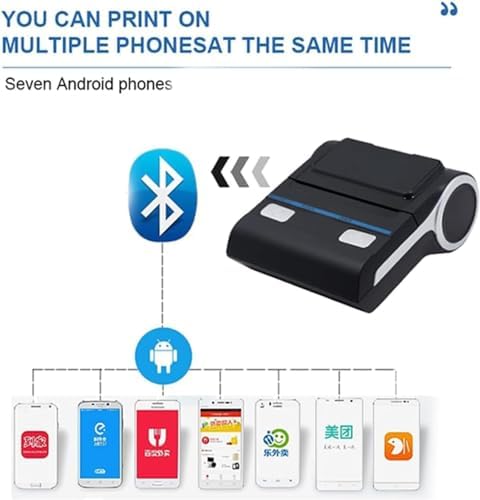 IS NOT compatible with iphone/ipad/MAC,80mm bluetooth portable thermal receipt printer,only compatible with android/Windows,3 inch Ticket wireless android bill invoice printer for small business - Image 5