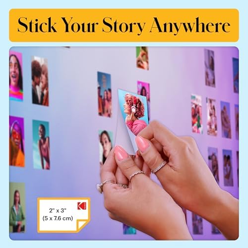 Kodak Step Instant Smartphone Photo Printer - 75 Sheets Bundle - Portable Mini Color Wireless Mobile Printer - Zink 2x3” Sticky-Back Photos - Bluetooth Compatible with Smart Devices - Fun App -Blue - Image 6
