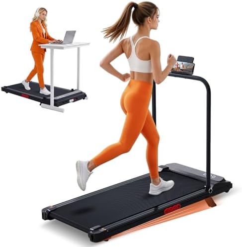 KASSADIN Small Walking Pad Treadmills with Handle Bar Incline for Home by Kassadin