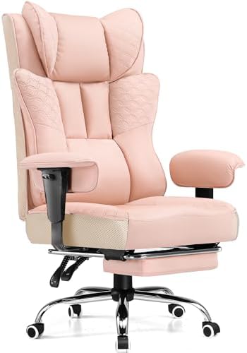GTPLAYER Big and Tall Office Chair Wide Ergonomic Gaming Chair with Deluxe Embossing Designed Leather with Foot Rest,150°Reclining Adjustable Soft Armrests Pocket Spring Back Support and Pillow by GTPLAYER