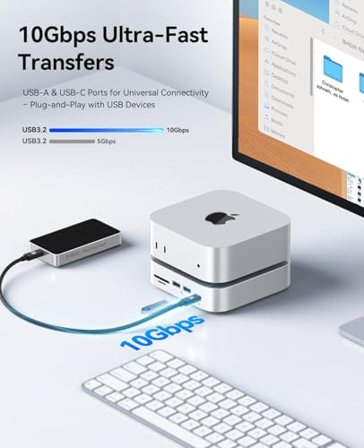 ORICO Mac mini Dock & Stand Compatible with Mac mini M6,M5 Pro,M4/M4 Pro - Image 3