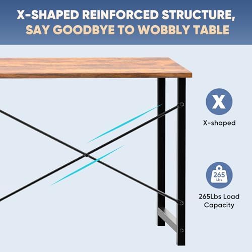 DUMOS 32 Inch Small Computer Desk, Gaming Desks for Home Office Bedroom - Image 6