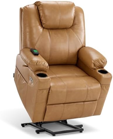 MCombo Small Power Lift Recliner Chair for Elderly, Heat and Massage 7141 by MCombo