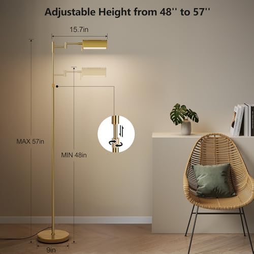 SUNMORY Dimmable LED Pharmacy Floor Lamps, 16W/1500LM Bright Reading Lamp - Image 6