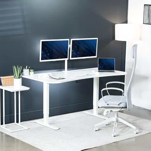 VIVO White 63 x 32 in Standing Desk, DESK-KIT-2W1W - Image 2
