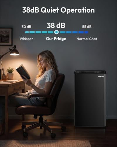 EUHOMY Mini Fridge with Freezer, 3.2 Cu.Ft Compact Refrigerator for Dorm - Image 5