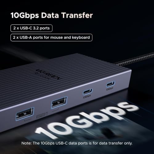 UGREEN USB C Docking Station Dual Monitor, 11-in-1 Dock with HDMI and DP - Image 5