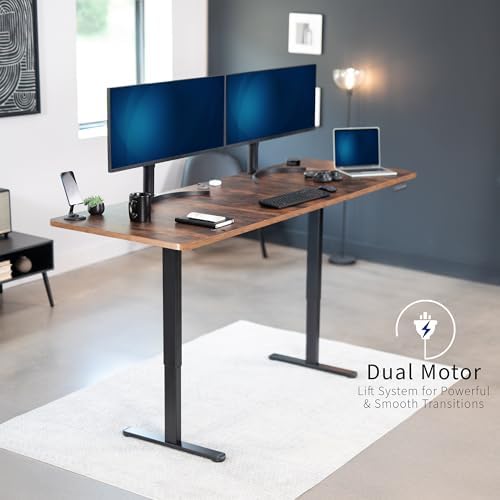VIVO Rustic Vintage Brown 83 x 30 in Standing Desk, DESK-KIT-E2B84-30N - Image 4