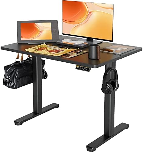 Claiks Electric Height Adjustable Standing Desk, 40x24 Inch, Black by CLAIKS