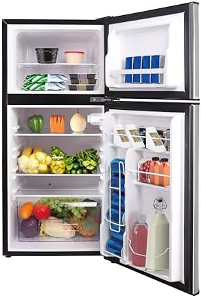 FRIGIDAIRE 2 Door Refrigerator/Freezer, 4.6 cu ft, Black Stainless Steel, Gunmetal - Image 3