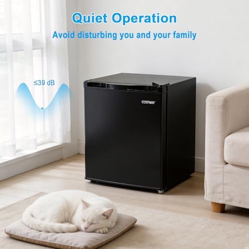 COSTWAY 1.7 Cu.Ft Mini Fridge with Compartment for Dorm Office Bedroom - Image 6