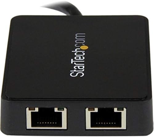 StarTech USB 3.0 Dual Gigabit Ethernet Adapter, w/USB Port (USB32000SPT) - Image 2