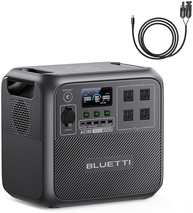 BLUETTI AC180 Portable Power Station 1152Wh 1800W LiFePO4 Solar Generator by Unknown