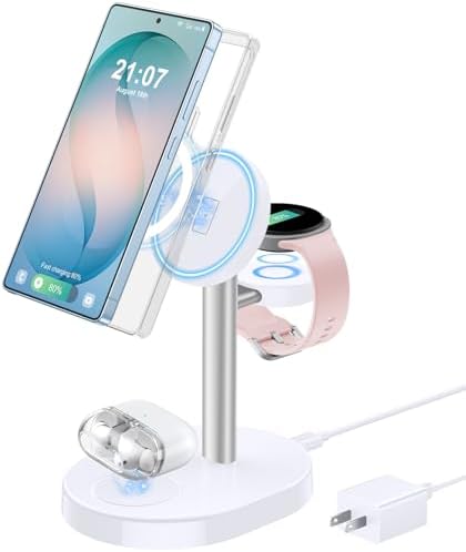 Hevanto 3 in 1 Wireless Charger for Samsung Galaxy, 15W MagSafe Charging by Hevanto