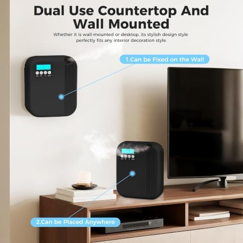 House Scent Machine,Hotel Collection Diffuser, 10000 Sq.Ft of Coverage, 200ml Large Capacity Aromatherapy Machine, Scent Diffusers for Home,Office, Large Room Waterless Essential Oil Diffuser, Black - Image 5
