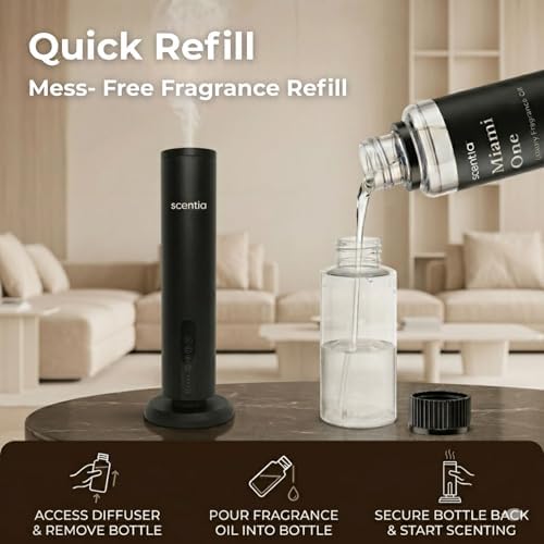 Wireless Waterless Cold-Air Scent Diffuser, App Control, 1500 Sq. Ft Black - Image 4