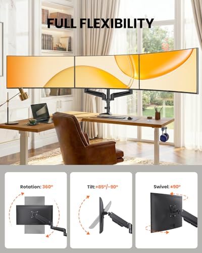 ErGear Triple Monitor Stand Fits Three 17–32 inch Monitors - Image 4