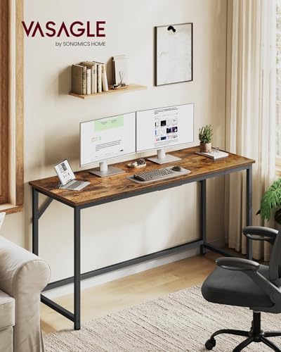 VASAGLE Computer Desk, Steel Frame Gaming Desk for Home Office, 55.1 Inch - Image 2