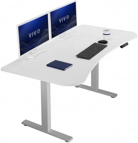 VIVO White 63 x 32 in Standing Desk, DESK-KIT-1G1W by VIVO