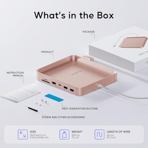 USB C HUB for iMac 24 inch 2021/2023 M1/M3 with M.2 4TB SSD NVMe Enclosure - Image 6