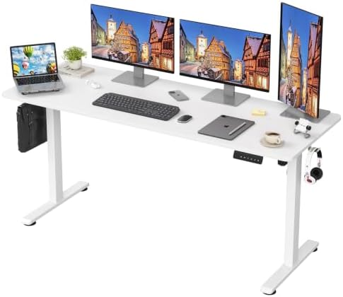 STARY Electric Standing Desk Adjustable Height Sit Stand Home Office Desk with Splice Board by STARYHavenLiving