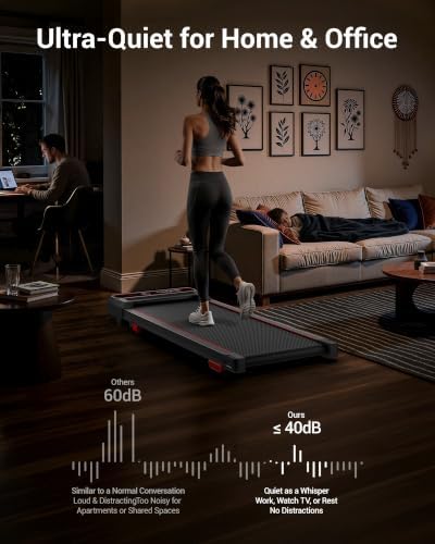 LONTEK 15% Incline Walking Vibration Pad Portable Under Desk Treadmills - Image 7
